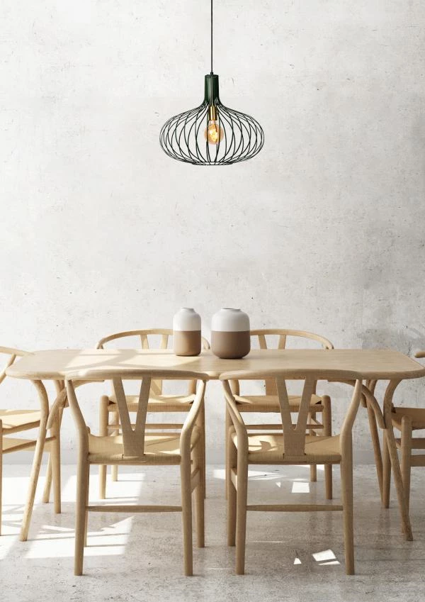 Lucide MANUELA - Pendant light - Ø 50 cm - 1xE27 - Green - atmosphere 1